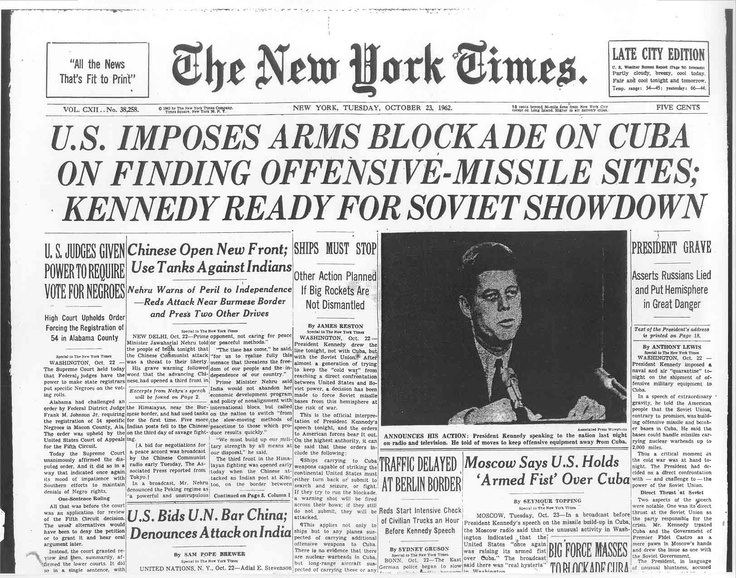 New-York-Times-on-Cuban-Missile-Crisis